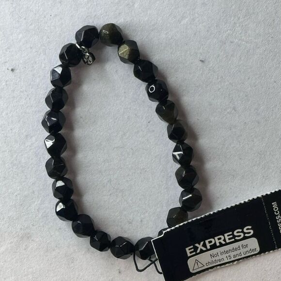 Express Black Stretch Beaded Bracelet - Picture 5 of 5